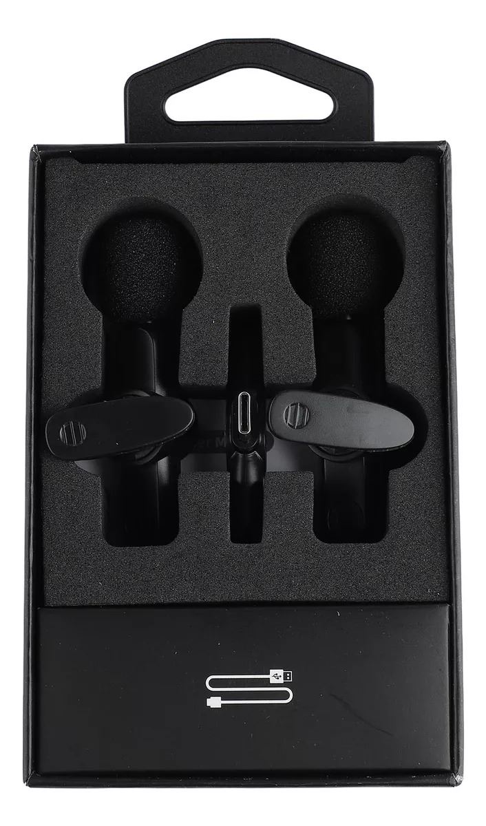 Micrófonos NEGROS Inalámbricos Solaperos 2 en 1 Conector Lightning